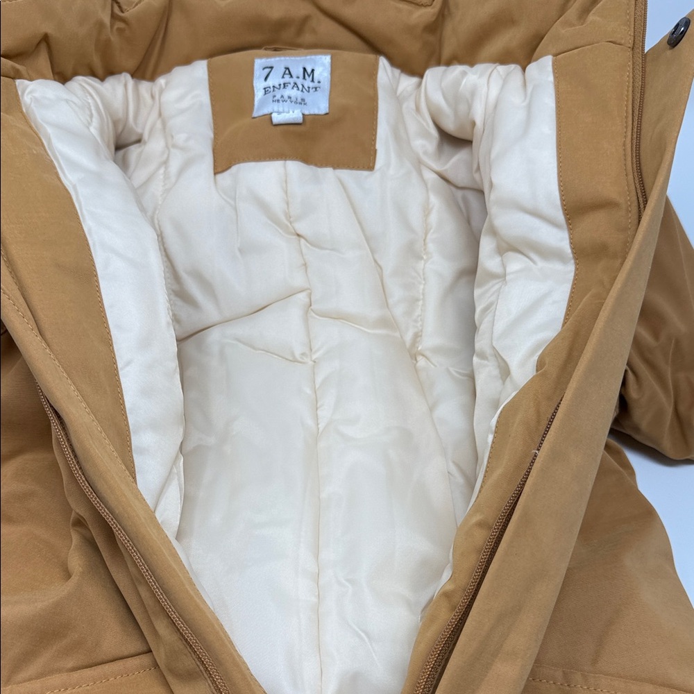 7 A.M. Enfant Brown Hooded Jacket Size 2-3 T Brand New Toddlers - Picture 12 of 13